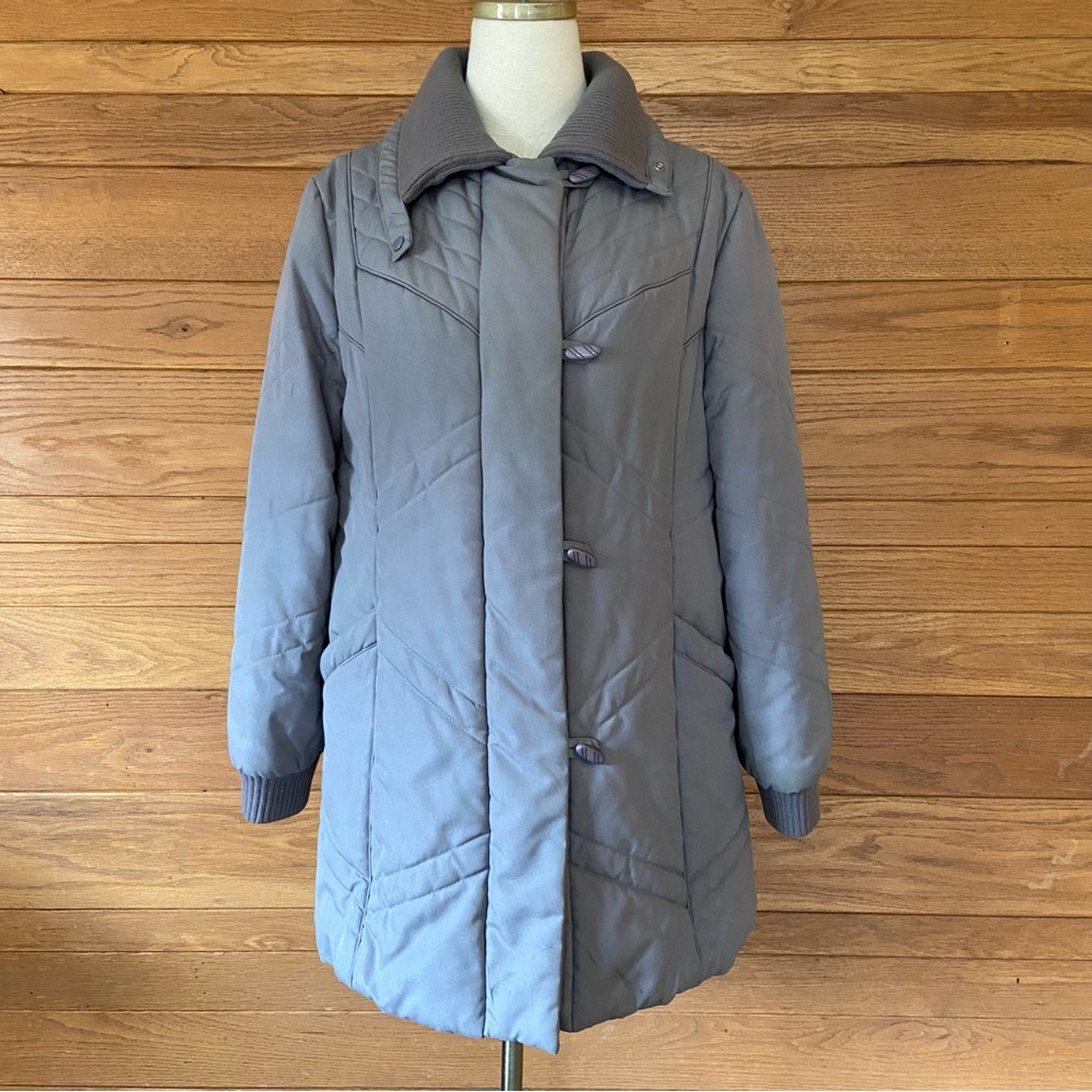 Vintage 80s Ms. Freddi mauve purple puffer coat